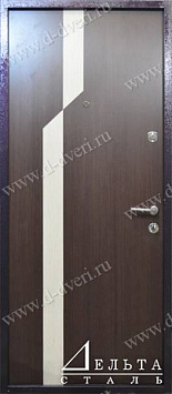 Дверь в квартиру с отделкой декоративная панель МДФ с покраской по каталогу RAL и декоративная панель МДФ шпон маркетри