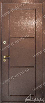Одностворчатая дверь с рисунком на металле (порошковое напыление)