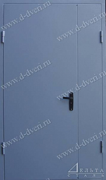 Двустворчатая тамбурная дверь покрас грунт-эмалью 3 в 1 с 2-х сторон