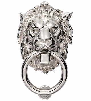 Дверная стукалка "Лев" хром