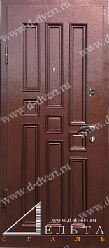 Дверь в дом с терморазрывом (порошок с металлофиленой и МДФ шпон)