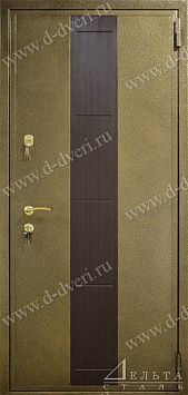 DS-1400 Металлическая дверь (порошковое напыление с декоративной вставкой МДФ ПВХ и МДФ ПВХ с рисунком)