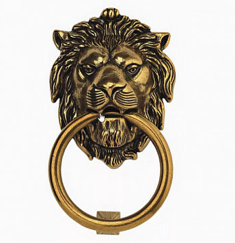 Дверная стукалка "Лев" бронза