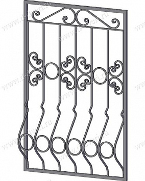 Кованая дутая решетка РКД-06