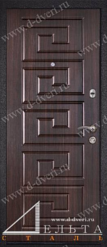 DS-1400 Металлическая дверь (порошковое напыление с декоративной вставкой МДФ ПВХ и МДФ ПВХ с рисунком)