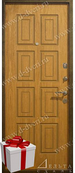 Металлическая дверь порошковое напыление и МДФ шпон