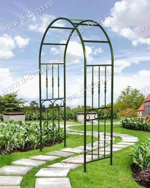 Купить металлическую садовую арку №9 в Москве, арки для сада на заказ изметалла: для винограда и растений, цена